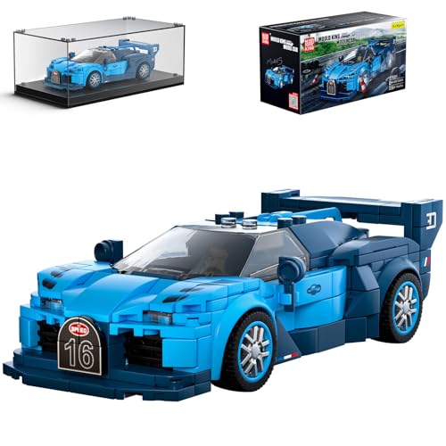 Mould King 27001 Technik Speed Champion Sportwagen Bausteine mit Acryl-Vitrine GT Rennwagen Klemmbausteine Rennauto Bausätze für Erwachsene und Kinder (336 Teile) von Mould King