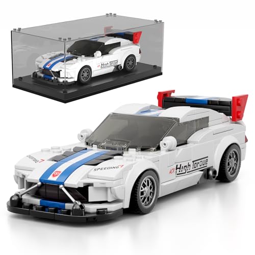 Mould King 27011 Supersportwagen Bausteine Set Klemmbausteine Drift Auto Rennwagen Modellauto ACR mit Acryl Display Box Geschenk für Erwachsene und Jugendliche(388 Teile) von Mould King