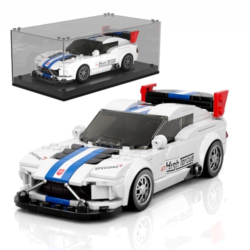 Mould King 27011 Supersportwagen Bausteine Set Klemmbausteine Drift Auto Rennwagen Modellauto ACR mit Acryl Display Box Geschenk für Erwachsene und Jugendliche(388 Teile) von Mould King
