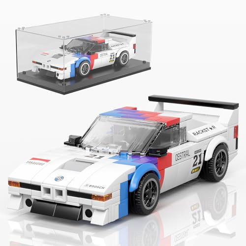 Mould King 27062 Technik Speed Champion Auto Bausteine M1 Rennwagen Klemmbausteine Sportwagen Bauspielzeug mit Acryl Vitrine Modellautos zum Sammeln (363 Teile) von Mould King