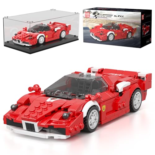Mould King 27080 Technik Speed Champion Rennwagen Klemmbausteine FX Auto Bausteine Sportwagen Bauspielzeug mit Acryl Vitrine Modellautos zum Sammeln (433 Teile) von Mould King