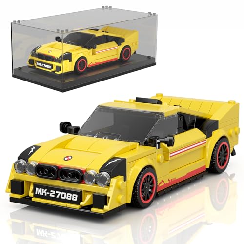 Mould King 27088 Technik Speed Champion Klemmbausteine Auto Supersportwagen Bausteine Set Rennwagen F296 GT3 mit Acryl Vitrine Geschenke für 8+ Kinder und Erwachsene(410 Teile) von Mould King
