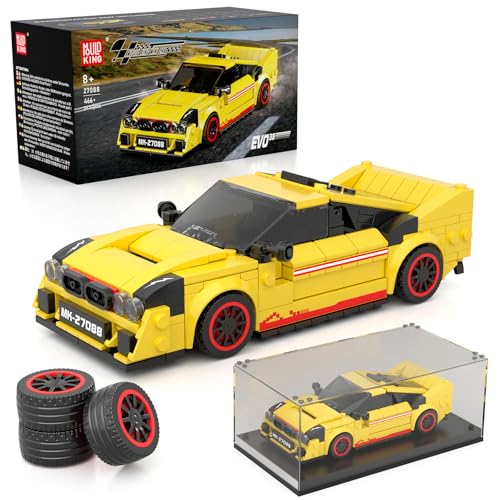 Mould King 27088 Technik Sportwagen Bausteinsets mit Acryl Vitrine Modellautos zum Sammeln, Geschenke für Kinder ab 8+ Jahren/Erwachsene Sammler Enthusiasten, (466 Teile) von Mould King
