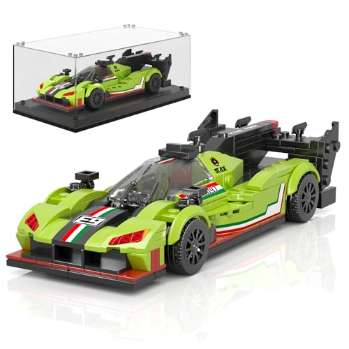 Mould King 27097 Technik Speed Champion Rennwagen Klemmbausteine SC63 Sportwagen Auto Bausteine Sets mit Acryl Display Box Geschenk für Erwachsene und Jugendliche(399 Teile) von Mould King