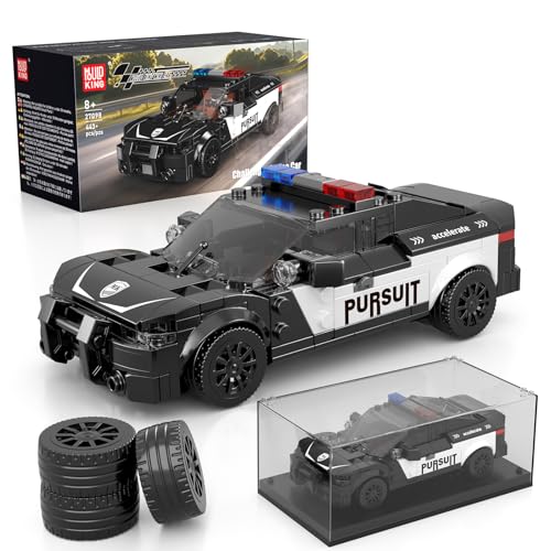 Mould King 27098 Technik Sportwagen Bausteinsets mit Acryl Vitrine Modellautos zum Sammeln, Geschenke für Kinder ab 8+ Jahren/Erwachsene Sammler Enthusiasten (443 Teile) von Mould King