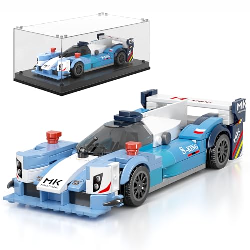 Mould King 27099 Technik Speed Champion Klemmbausteine Rennwagen IX Supersportwagen Bausteine Set mit Acryl Display Box Geschenk für Erwachsene und Jugendliche(396 Teile) von Mould King