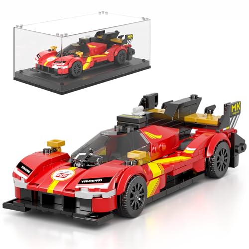 Mould King 27100 Technik Speed Champion Klemmbausteine Auto F499P Supersportwagen Bausteine Rennwagen Mit Acryl Display Box Geschenk Für Erwachsene Und Jugendliche(355 Teile) von Mould King