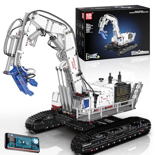 Mould King Abrissbagger Bauset, Konstruktions-Baukasten für Hochreacher-Modell mit Motor & APP-Steuerung, 4195 Teile STEM Spielzeug für Jungen ab 14 Jahren & Erwachsene, Technik-Bausatz (17062) von Mould King