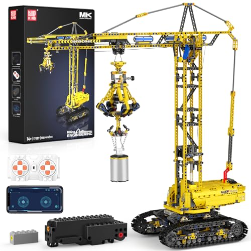 Mould King RC Klemmbausteine Turmdrehkran Klemmbausteine, Modell 17059 Elektro-Raupenkran, APP mobiler Turmdrehkran Baustein-Bausatz, Turmdrehkran Modell Spielzeug (1731 Teile) Mould King RC Klemmbausteine Turmdrehkran Klemmbausteine, Modell 17059 Elektro-Raupenkran, APP mobiler Turmdrehkran Baustein-Bausatz, Turmdrehkran Modell Spielzeug (1731 Teile) von Mould King