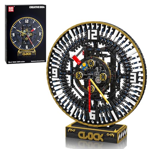 Mould King Clock Building Set, APP-gesteuertes Uhrzeiger-Rotations-Bauset, 10160 einzigartige Wohnaccessoires und Sammlerstücke für Kinder ab 14 Jahren und Erwachsene (3675 Teile) von Mould King