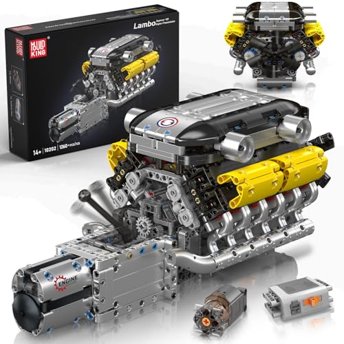 Mould King 10202 Sportwagen Elektromotorantrieb Motor kit-MOC Technik V8 Motor Bausatz Klemmbausteine kit Enthält Batteriekasten (1260 Teile+) Mould King 10202 Sportwagen Elektromotorantrieb Motor kit-MOC Technik V8 Motor Bausatz Klemmbausteine kit Enthält Batteriekasten (1260 Teile+) von Mould King