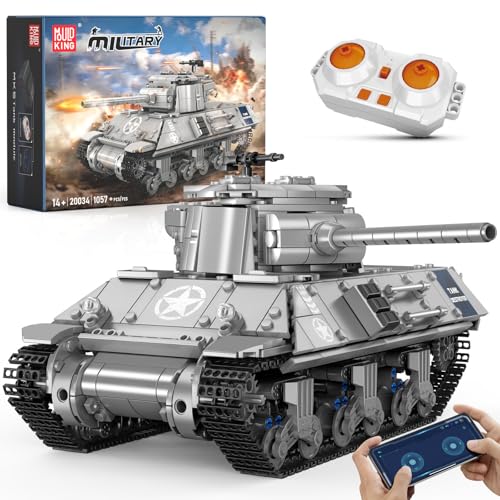 Mould King M36 Tank RC Control WW2 Military Vehicle Construction Blocks Set, Adult Collectible Army Model to Build and Display, Boy Toys for Teen Gifts (1057 PCS) von Mould King