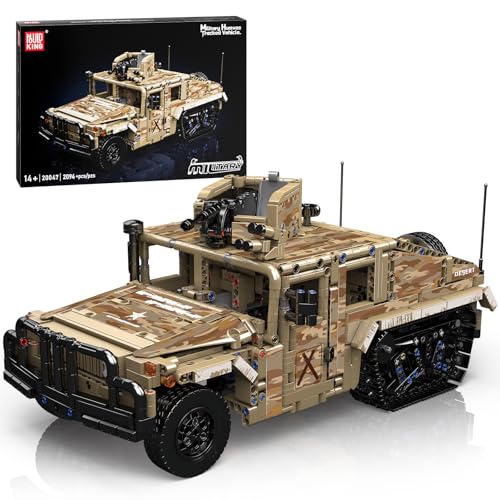 Mould King Military Tracked Vehicle Building Sets, APP-/Fernbedienungs-Modellauto, 20047 STEM-Panzer-Bausatz, Armee-Spielzeug-Baukasten für Erwachsene, Jungen und Kinder ab 14 Jahren (2094 Teile) von Mould King