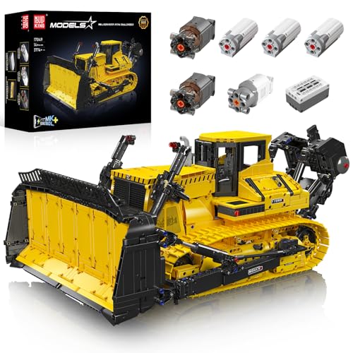 Mould King RC-Bulldozer Bausatz, APP-/Fernsteuerbarer Baumaschinen-Dozer Modell, 17049S STEM-Bausatz für Erwachsene, Jungen & Kinder ab 14 Jahren (3935 Teile) von Mould King