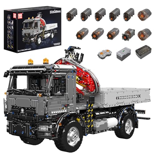 Mould King RC Kranwagen Bauset 3767 Teile, Ferngesteuerter Kran-LKW mit Motor - Technik-Baukasten für Erwachsene & Jugendliche ab 14 (19016) von Mould King