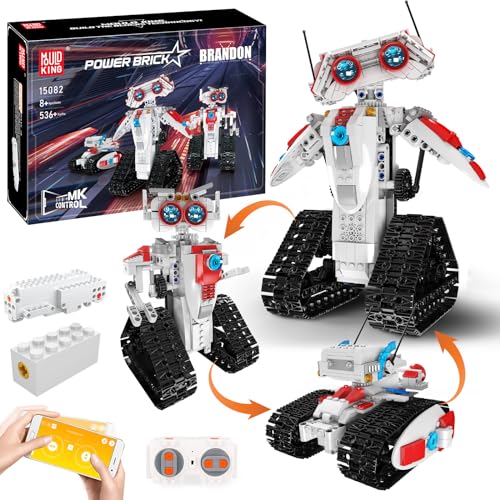 Mould King Roboter Kinder, 3-in-1 Technik Roboticset Bausatz mit App Fernsteuerung/Roboter STEM Bauspielzeug, Kreatives Geburtstagsgeschenk für Kind 8+ Jungen… von Mould King