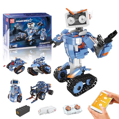 Mould King Roboter Kinder, 903 Teile 5-in-1 Roboticset Bausatz mit App Fernsteuerung/Technik Roboter STEM Spielzeug, Weihnachtsfeier Geschenke für 8+ Jungen von Mould King