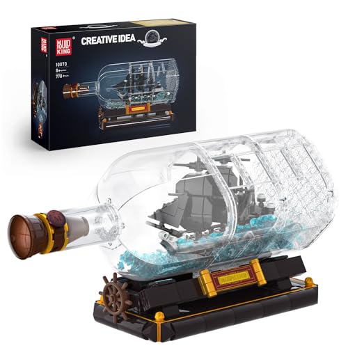 Mould King 10070 Piratenschiff in Flasche Bausteine Black Pearl Segelschiff Klemmbausteine Sammler Schiffsmodell Geschenk für ab 8 Jahren(778 Teile) Mould King 10070 Piratenschiff in Flasche Bausteine Black Pearl Segelschiff Klemmbausteine Sammler Schiffsmodell Geschenk für ab 8 Jahren(778 Teile) von Mould King