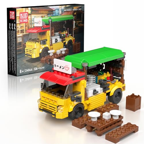 Mould King Speisewagen-Bausatz, 24064 Mobiler Ramen-Wagen Modell für Kinder ab 8 Jahren, STEM-LKW-Spielzeug mit Küchenzubehör und Esstisch (326 Teile) von Mould King