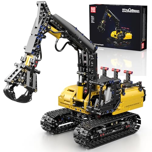 Mould King Technik Holzgreifer Bausatz, Um Verschiedene Funktionen Zu ändern, 17077 High-Tech Motorisiertes LKW Modell, Bausatz für Erwachsener und Jungen ab 14 Jahren, (866 Teile) von Mould King