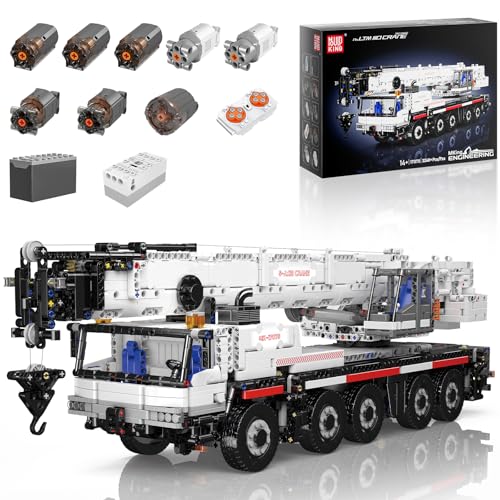 Mould King Technik Kran, APP und ferngesteuertes motorisiertes Kranmodell, 17075 High-Tech motorisiertes LKW-Modell, Bausatz für Erwachsener und Jungen ab 14 Jahren, (3248 Teile) von Mould King