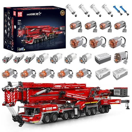 Mould King Technik Kran für LTM 11200 Raupenkran, 8506 Teile Technologie Ferngesteuert LKW-Kran Modellbauklötze Geschenk zu Weihnachten für Kinder von Mould King