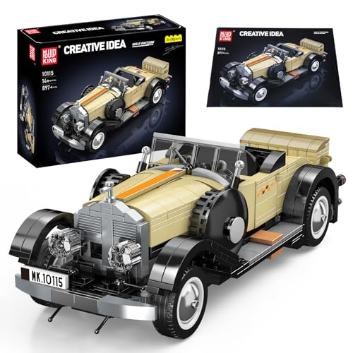 Mould King Technik Oldtimer Auto Modell Bausteine, Technik Modellauto-Bausatz, 897+Teile Hightech Vintage Auto Kinder Lernspielzeug für Kinder von Mould King