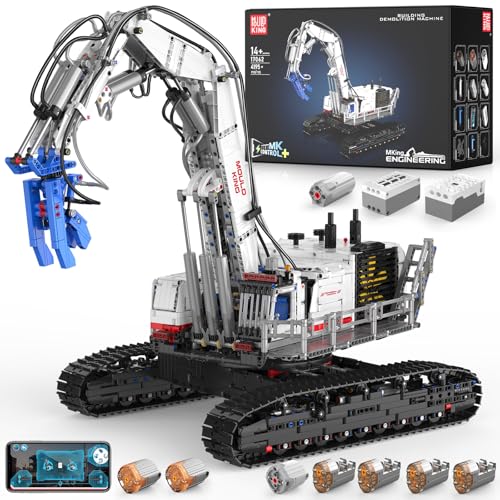 Mould King Technik RC Holzgreifer Bauspielzeug, 17062 City Spielzeugbagger für Kinder ab 14 Jahren, 4195 Teile High-Tech Motorisierter Modell Klemmbausteine Bauset für von Mould King