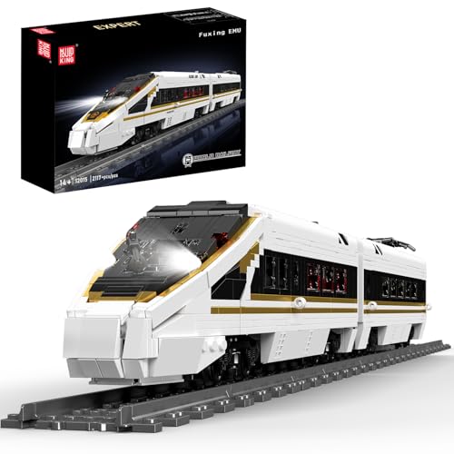 Mould King Technik Zug Beleuchtung Bauklötze Modell, Ferngesteuertes Lokomotiv-Bausteinset mit LED-Beleuchtung Erwachsene und Jugendliche (2117 Teile) von Mould King