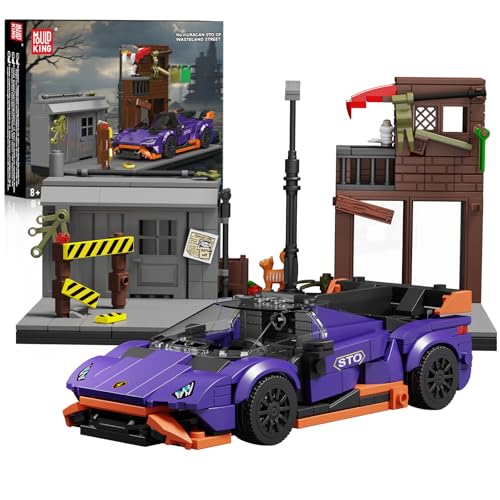 Mould King Speed Champion STO & Stadt Baukasten, Auto & Architektur DIY Bausteine, 24063 Coole Fahrzeuge Modell Spielzeug Geburtstagsgeschenke für Erwachsene und Kinder,(610 Teile) von Mould King