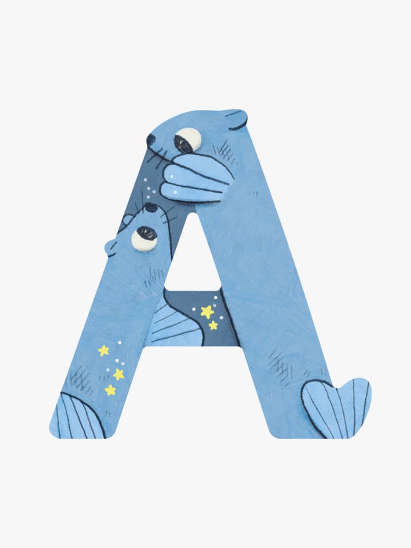 Moulin Roty Holzbuchstabe A, Blau Moulin Roty Holzbuchstabe A, Blau von Moulin Roty