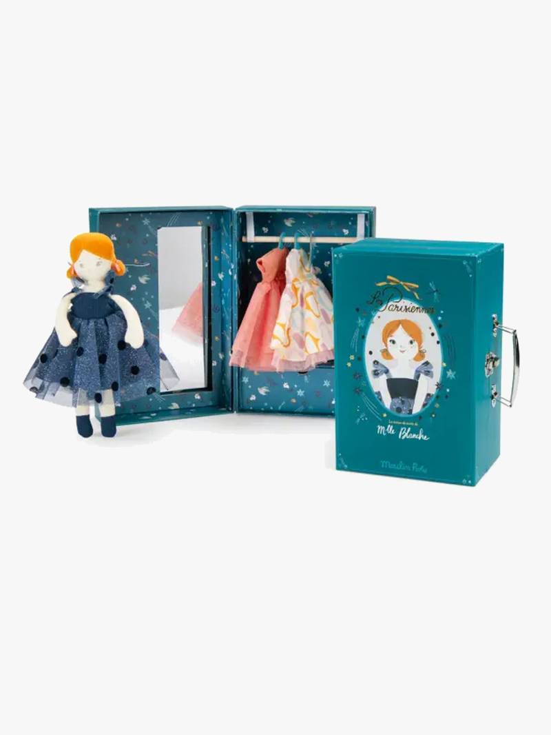 Moulin Roty Schrankkoffer mit Puppe und Festkleidung von Moulin Roty