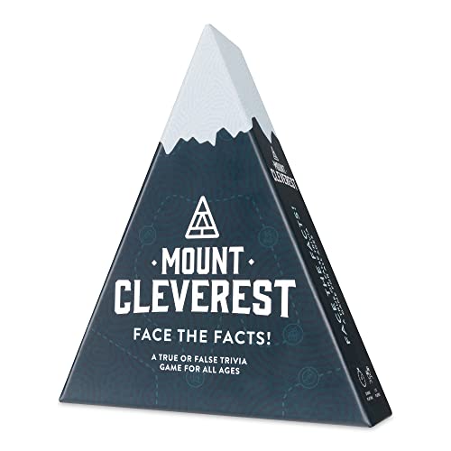 Mount Cleverest® The Original Edition, Stocking Filler & Birthday Gift, True or False Trivia Game for Adults & Kids, Fun Family Travel Game von Mount Cleverest