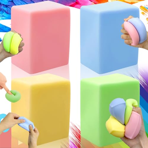4 Stück Druckspielzeug Anti Stress Tofu Würfelförmig Knetball Slow Rising Quatsch Sensory Fidget Fun Toy Ruhig Spielzeug Pädagogisch Tool für Kinder Hand Therapie für Erwachsene 4 Stück Druckspielzeug Anti Stress Tofu Würfelförmig Knetball Slow Rising Quatsch Sensory Fidget Fun Toy Ruhig Spielzeug Pädagogisch Tool für Kinder Hand Therapie für Erwachsene von Mount Kumgang