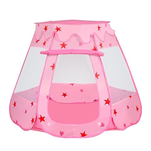 Baby Spielzelt Mit Zelt Bälle Kinder,Indoor Spielzelt Spielzeug Spielhaus (Rosa) von Mounteps