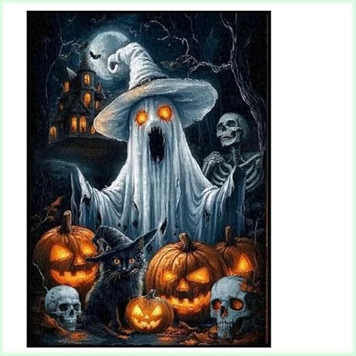 Halloween Kürbis Ghost Parade Puzzle, Puzzles für Erwachsene, Gothic-Themed mit Geister-Design, Papierpuzzle Sammlerstück für Familienfeier, Urlaubsunterhaltung, Männer, Frauen, Kinder Halloween Kürbis Ghost Parade Puzzle, Puzzles für Erwachsene, Gothic-Themed mit Geister-Design, Papierpuzzle Sammlerstück für Familienfeier, Urlaubsunterhaltung, Männer, Frauen, Kinder von Mounteps