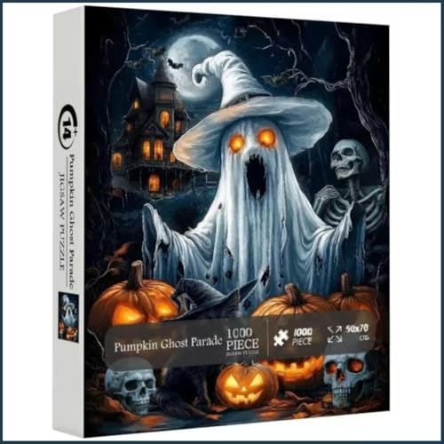 Halloween Kürbis Ghost Parade Puzzle Erwachsene Gothic Thema Geist Papier Puzzle Sammelfigur für Familienfeier Urlaub Unterhaltung Männer Frauen Halloween Kürbis Ghost Parade Puzzle Erwachsene Gothic Thema Geist Papier Puzzle Sammelfigur für Familienfeier Urlaub Unterhaltung Männer Frauen von Mounteps