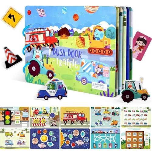 Mounteps Life Skills Busy Book - EIN lehrreiches und fesselndes Arbeitsbuch für Kinder von 2 bis 5 Jahren, in dem es um Farberkennung und Zählen geht. (Verkehr) von Mounteps