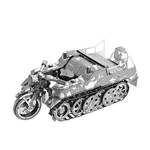 Moutu 2018 3D Metall Puzzle SdKfz 2 Kleine Kettenkraftrad Motorrad Modellbausätze I22216 DIY 3D Laser Cut Assemble Jigsaw Toy von Moutu