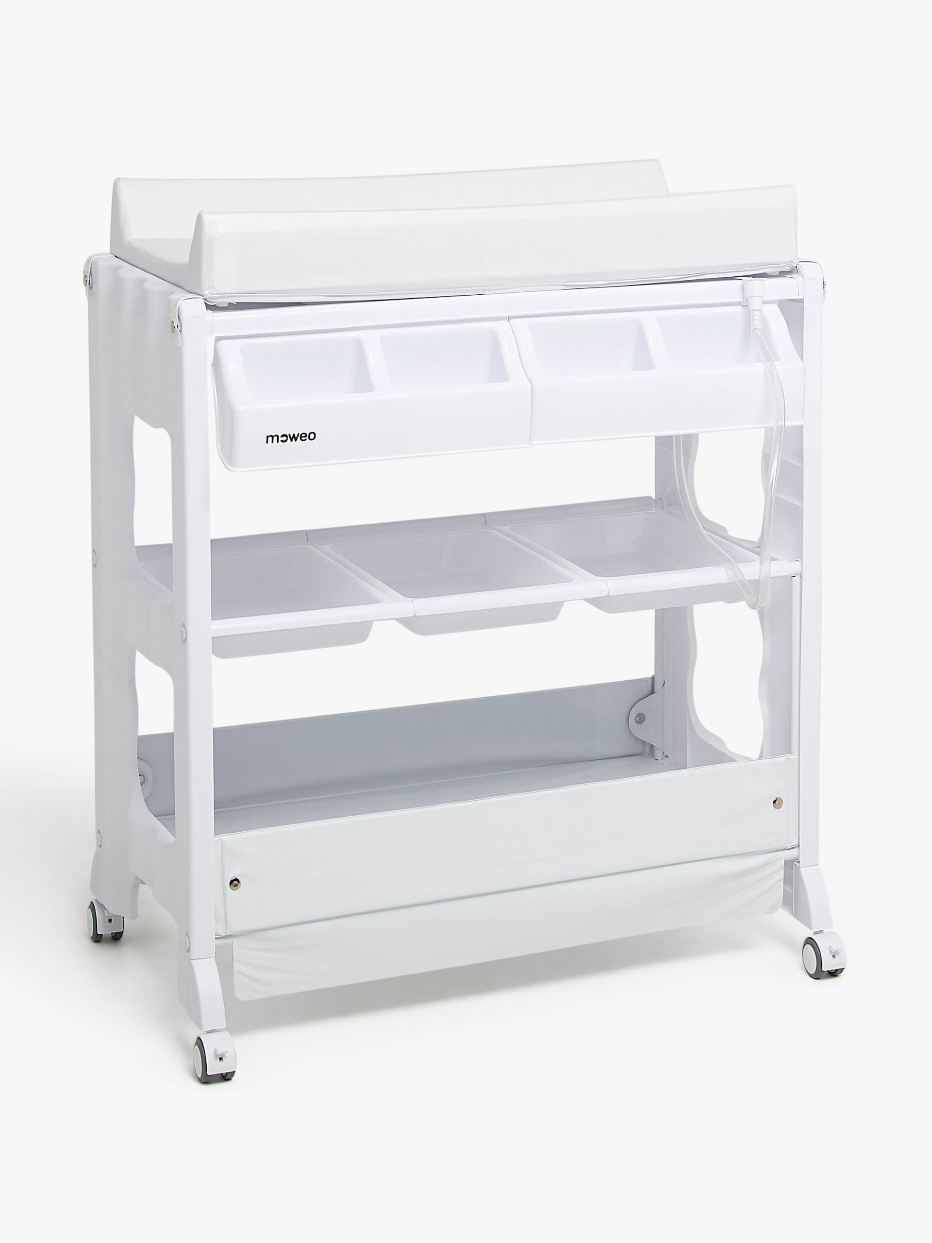 Moweo Wickeltisch mit Badewanne, Weiß von Moweo