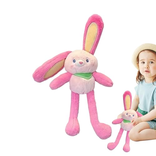 Kaninchenplüsch, den Kaninchen ziehen | 11inch Osterhasen Pull-up-Spielzeuge - Ostern gefülltes lustiges Kaninchenplüsch, Anhängerschlüsselkette für Geburtstage und Feiertage von Moxeupon