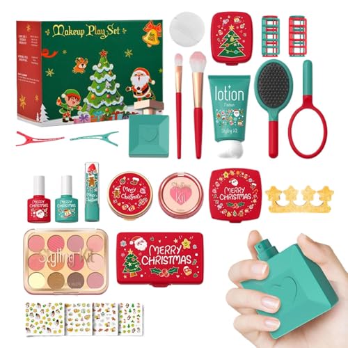 Kinderschminke | Weihnachten Mädchen Spielzeug Spielkosmetik Set | Geruchloses Spielmake-up Set für Vorschule Kinderkrippe Zuhause Mädchen 3-5 Kindergarten Spielzimmer | Kinderschminke | Weihnachten Mädchen Spielzeug Spielkosmetik Set | Geruchloses Spielmake-up Set für Vorschule Kinderkrippe Zuhause Mädchen 3-5 Kindergarten Spielzimmer | von Moxeupon