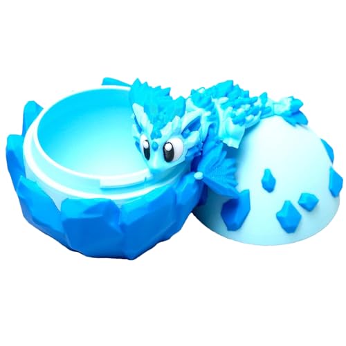 Moxeupon 3D Gedrucktes Drachenei | Lebendiges Drachenei Spielzeug | Artikuliertes Flexibles Gliedermodell Tier | Deko Für Schule Zuhause Büro Reise Nachttisch Auto von Moxeupon