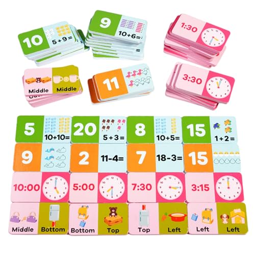 Moxeupon Additions- Und Subtraktionsspiele - Pädagogisches Holzspielzeug Für Kleinkinder & Vorschulkinder - Mathe-Lernspielzeug Mit Zeitverständnis-Übungen & Interaktiven Elementen Für Kinder Von 6-8 Moxeupon Additions- Und Subtraktionsspiele - Pädagogisches Holzspielzeug Für Kleinkinder & Vorschulkinder - Mathe-Lernspielzeug Mit Zeitverständnis-Übungen & Interaktiven Elementen Für Kinder Von 6-8 von Moxeupon