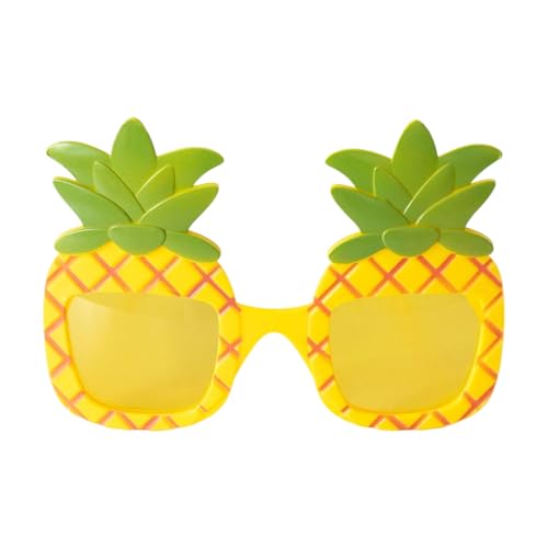 Moxeupon Ananas Sonnenbrille,Lustige Partybrille Mit Fruchtdesign | Tropische Brillen Sommer Zubehör Für Reisen Pool Geburtstag Unisex Geschenkidee von Moxeupon
