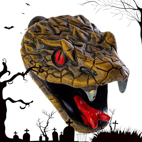 Moxeupon Halloween-Schlangenpfeife | Zischendes Schlangengeräusch,Scherz Kunstharz Halloween Requisiten, Streich Spielzeug für Gruselhaus, Escape Room, drinnen und draußen Dekoration, von Moxeupon
