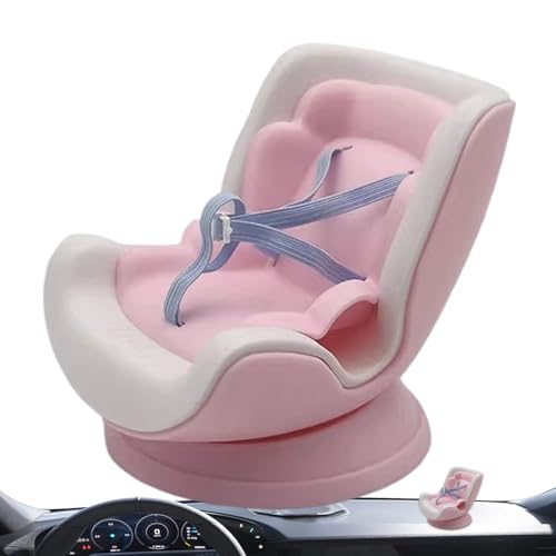 Moxeupon Puppenautositzluftablüftung, Puppenauto -Sitzlüftungs Clip,Ausgestopfter Puppensitz für Auto - Realistische Desktop -Ornament, Auto -Vent -Clip -Mini -Spielzeugauto -Autositz für von Moxeupon