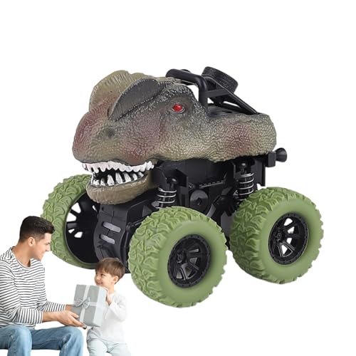 Moxeupon Push-and-Go-Autos - Pädagogische Dinosaurierautos - Lernspielzeug, Reibungsspielzeug für Kinder Jungen und Mädchen im Alter von 3–8 Jahren, Autospielzeug, Dinosaurierspielzeug von Moxeupon