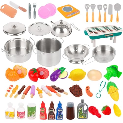 Moxeupon Spielküchen-Zubehör, Frühkindliches Lern-Rollenspiel, Küchenspielzeug Set Mit Lebensmitteln Zur Feinmotorik Förderung Für Mädchen Kindergarten Vorschule Zuhause Moxeupon Spielküchen-Zubehör, Frühkindliches Lern-Rollenspiel, Küchenspielzeug Set Mit Lebensmitteln Zur Feinmotorik Förderung Für Mädchen Kindergarten Vorschule Zuhause von Moxeupon