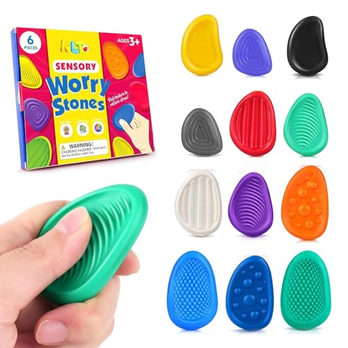 12 Stück Fidget Toys Sensory Stones, Moxiewell Stressabbau Spielzeug, Sensorik Anti Stress, Texturierte Sorge Stein Sensorische Spielzeug für Kinder mit Autismus 12 Stück Fidget Toys Sensory Stones, Moxiewell Stressabbau Spielzeug, Sensorik Anti Stress, Texturierte Sorge Stein Sensorische Spielzeug für Kinder mit Autismus von Moxiewell